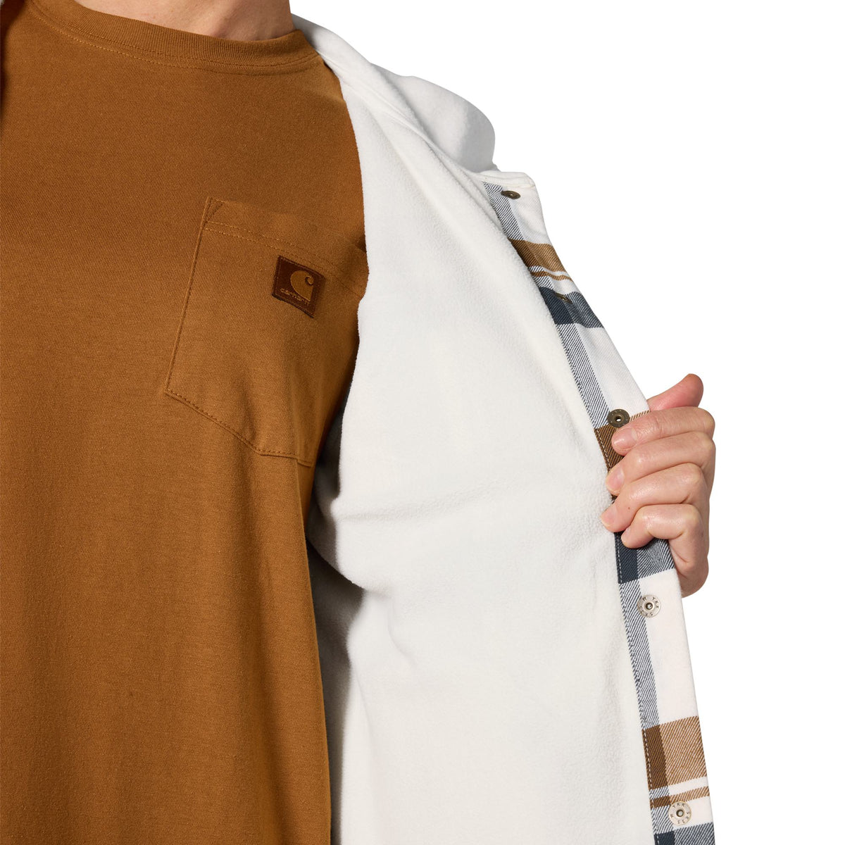 Carhartt Women's Hamilton Plaid Loose Fit Hooded Shirt Jac