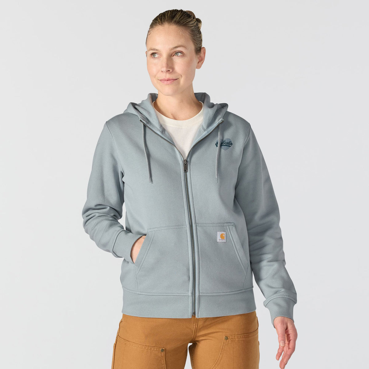 Carhartt Women's Marquette Heart Graphic Relaxed Fit Zip Hoodie