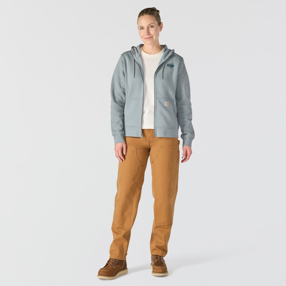 Carhartt Women's Marquette Heart Graphic Relaxed Fit Zip Hoodie