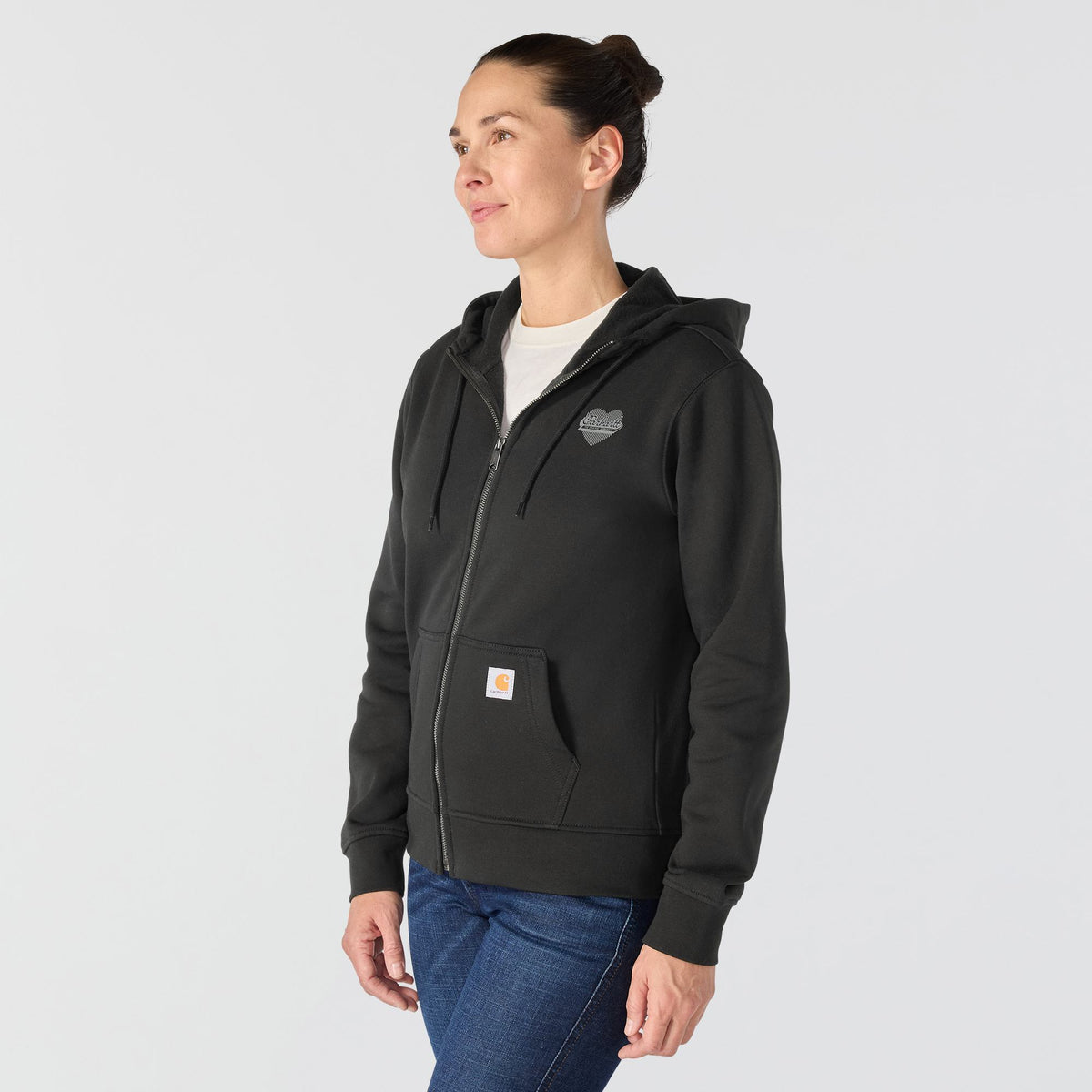 Carhartt Women's Marquette Heart Graphic Relaxed Fit Zip Hoodie