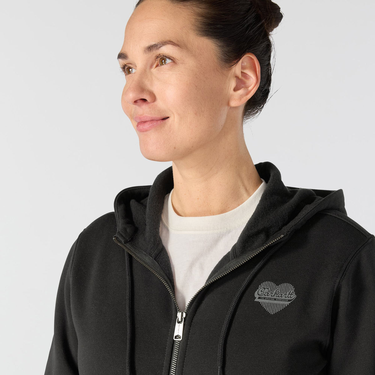 Carhartt Women's Marquette Heart Graphic Relaxed Fit Zip Hoodie