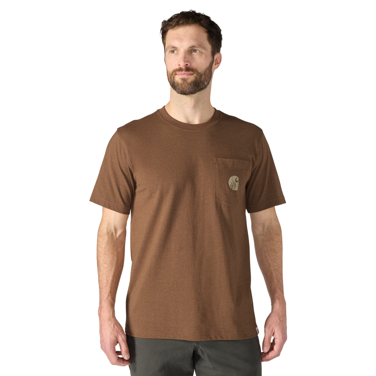 Carhartt Men's Irvine Bear Graphic Relaxed Fit Pocket Short Sleeve T-Shirt