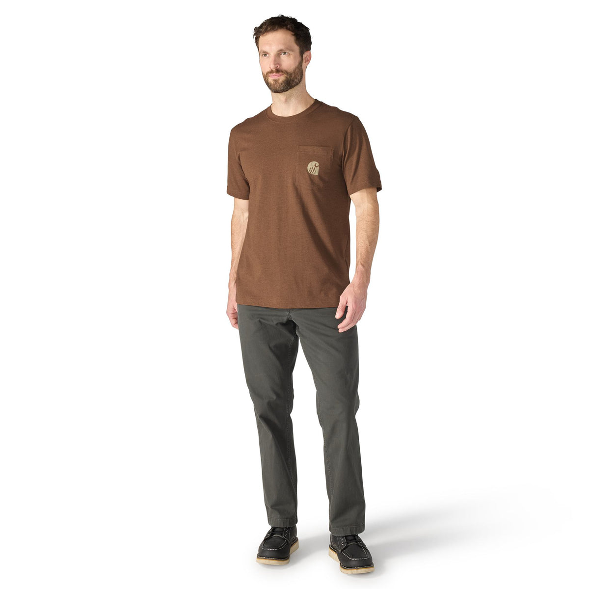 Carhartt Men's Irvine Bear Graphic Relaxed Fit Pocket Short Sleeve T-Shirt