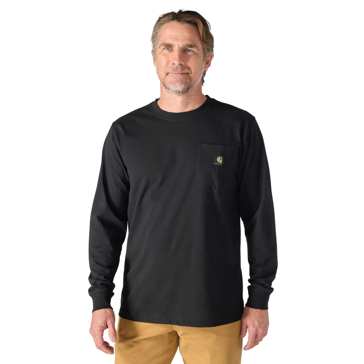 Carhartt Men's Irvine Camo Badge Graphic Relaxed Fit Long Sleeve T-Shirt