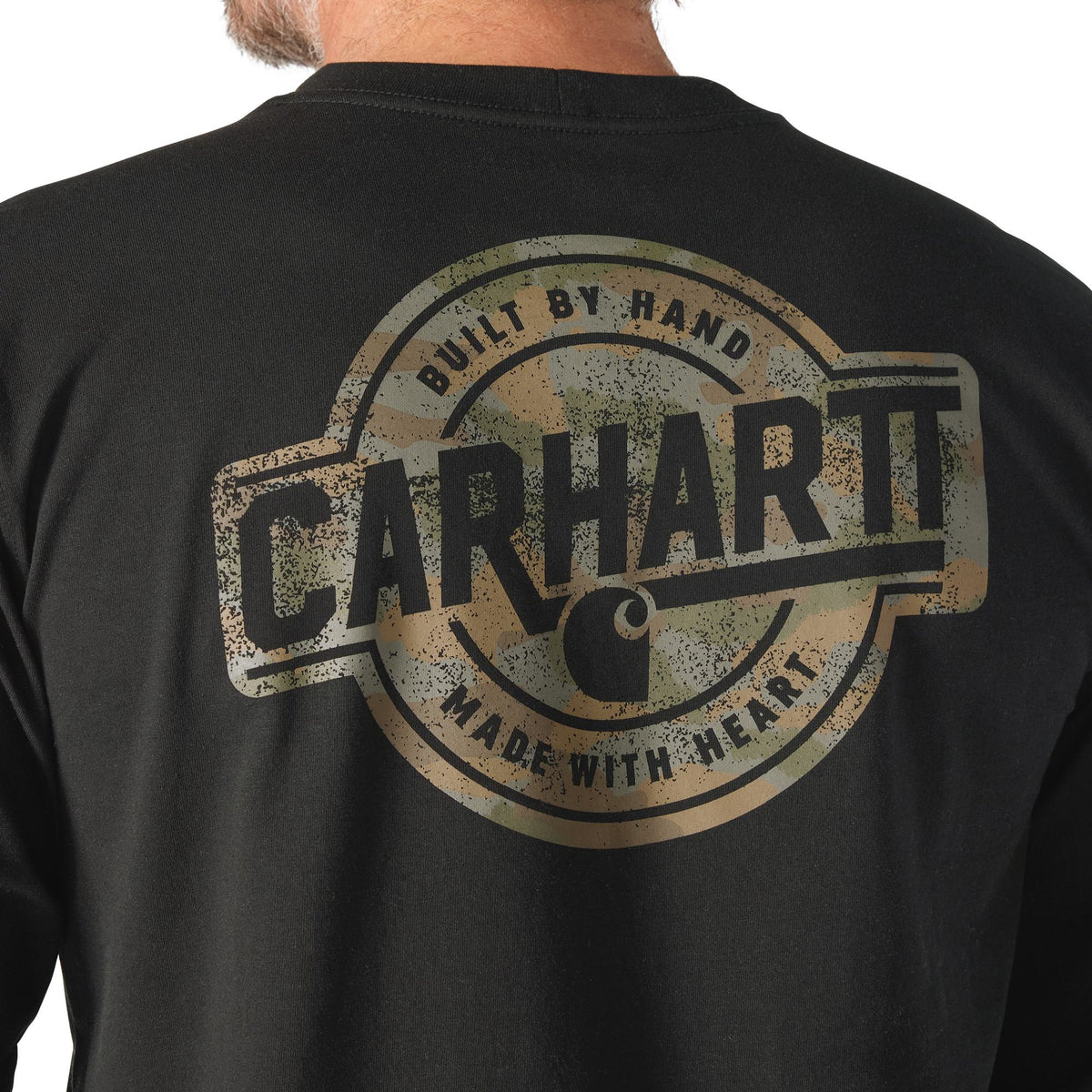Carhartt Men's Irvine Camo Badge Graphic Relaxed Fit Long Sleeve T-Shirt