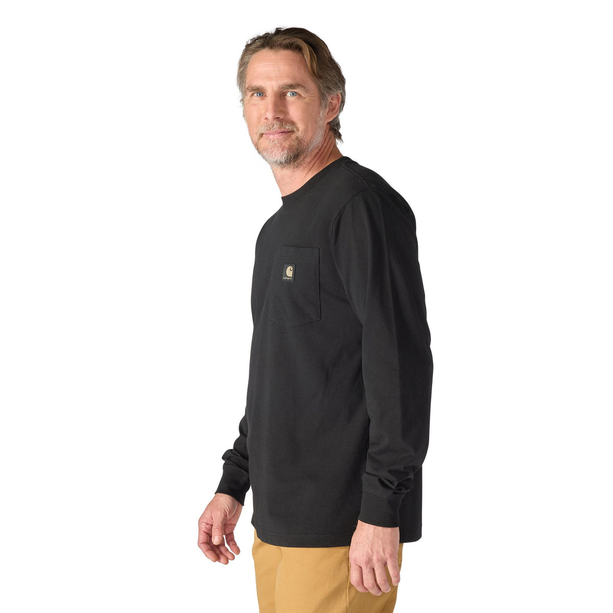 Carhartt Men's Irvine Camo Badge Graphic Relaxed Fit Long Sleeve T-Shirt