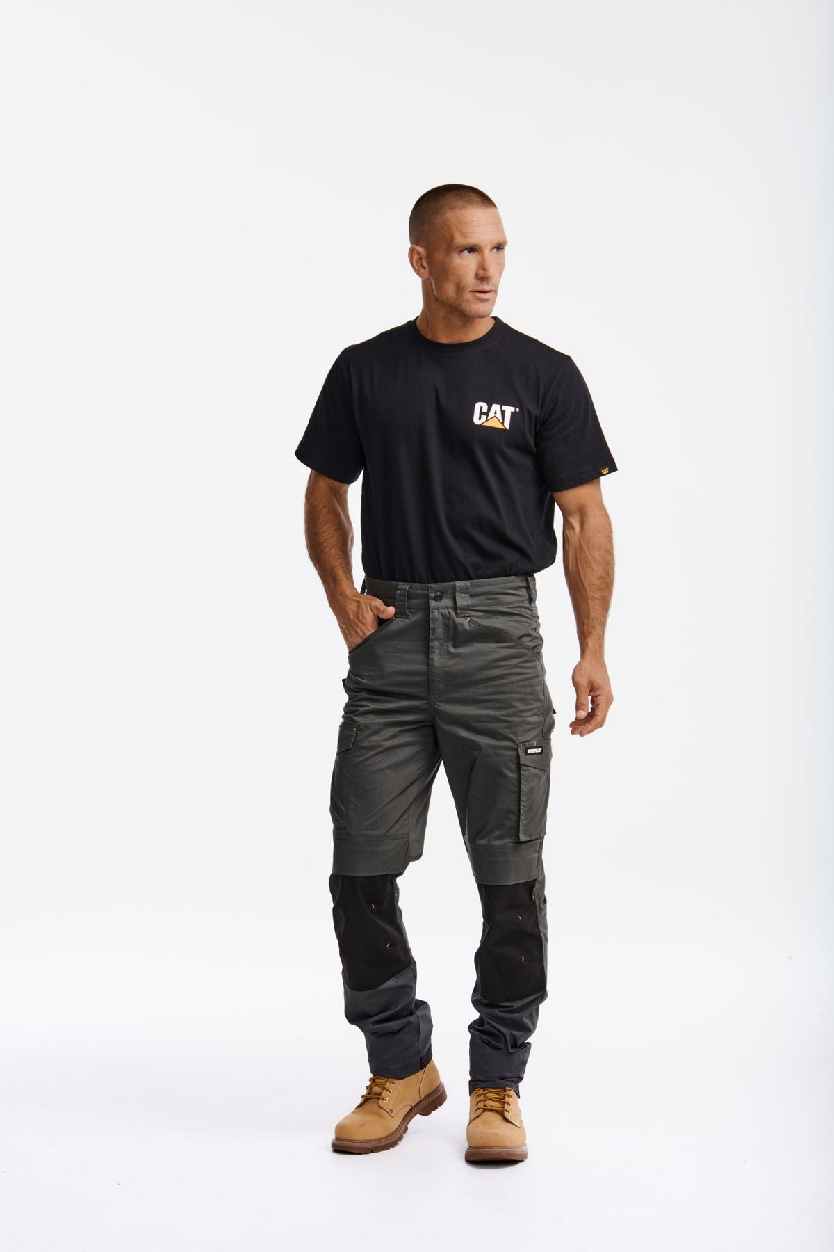 CAT Men's Nexus Knee Pocket Stretch Trouser Pants CAT Dark Shadow 28 30 Inseam
