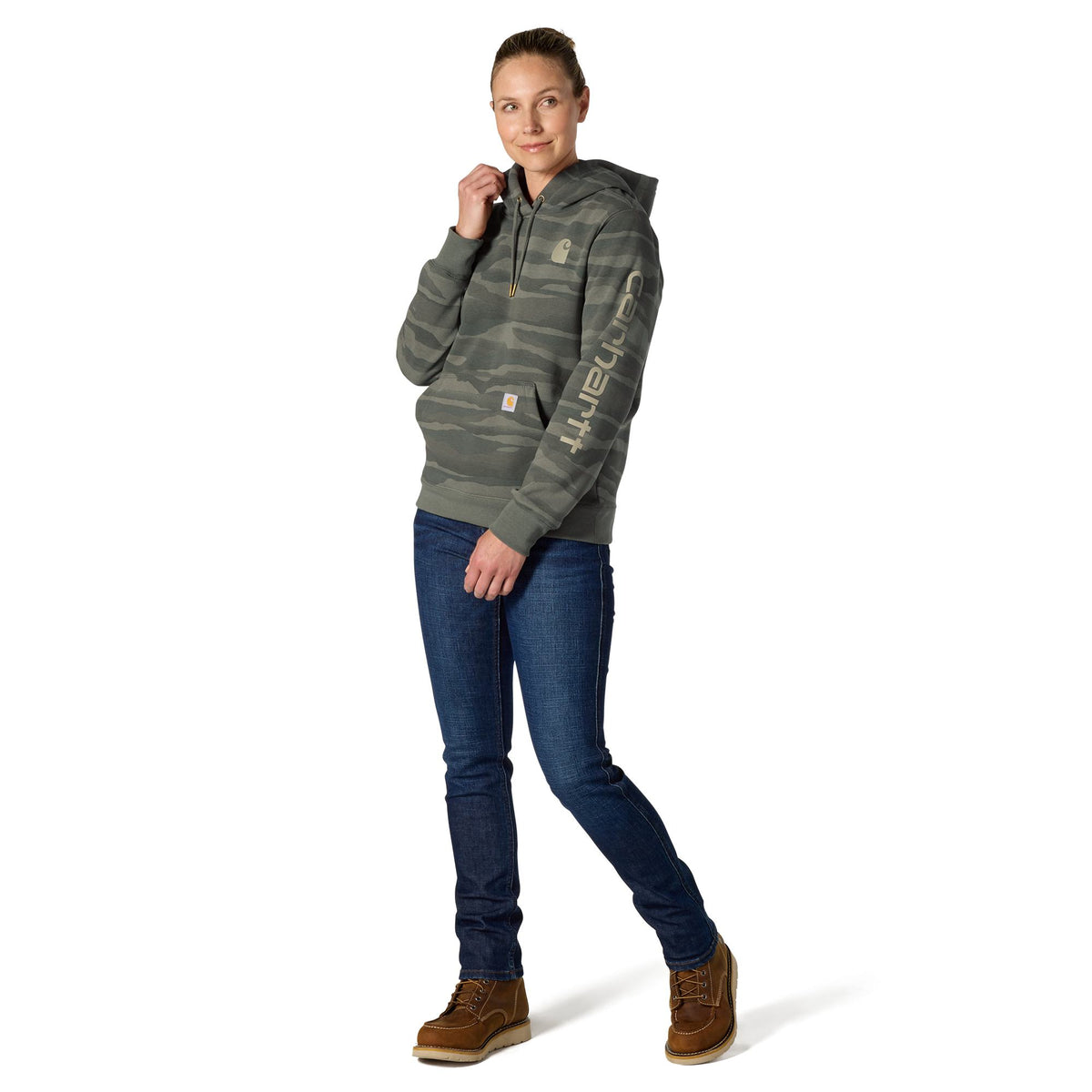 Carhartt Women's Marquette Landscape Camo Relaxed Fit Hoodie