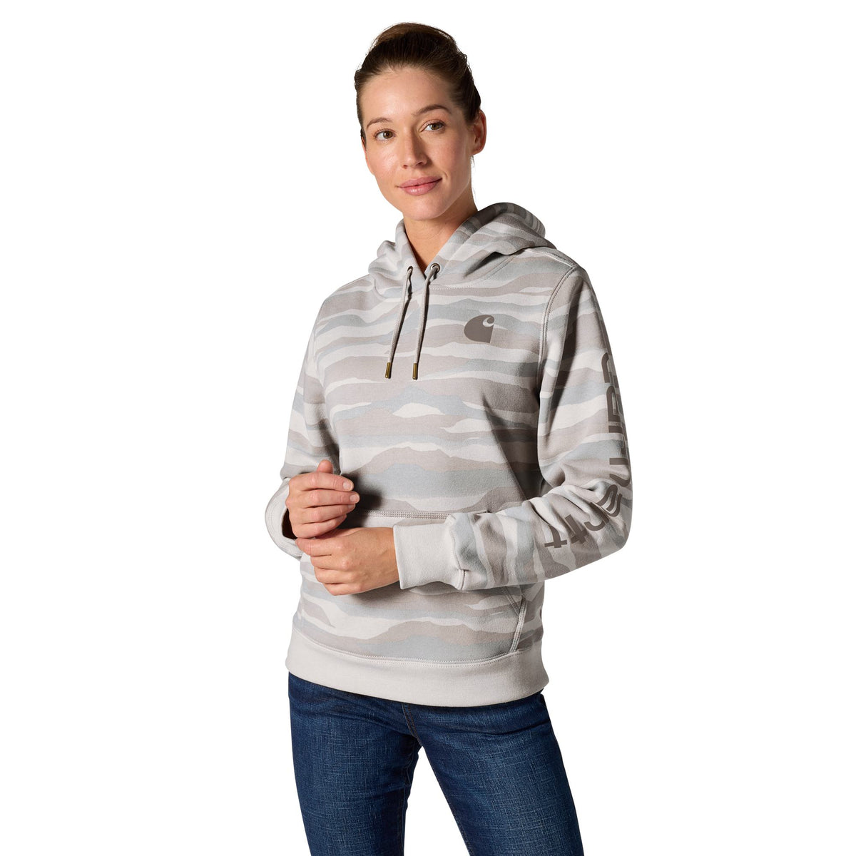Carhartt Women's Marquette Landscape Camo Relaxed Fit Hoodie
