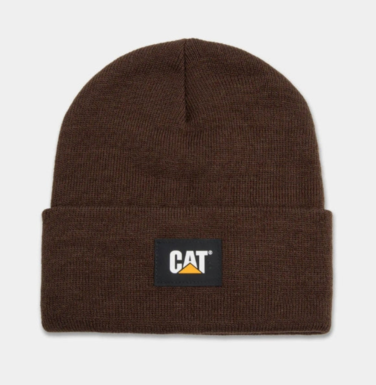 CAT Logo Label Cuff Beanie Hats & Caps CAT Coffee Bean OS