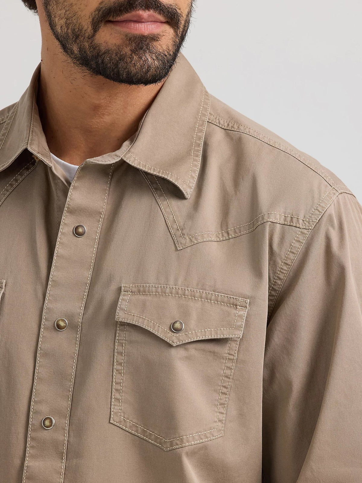 Wrangler Men's Retro® Premium Snap-Up Long Sleeve Work Shirt Work Shirts Wrangler