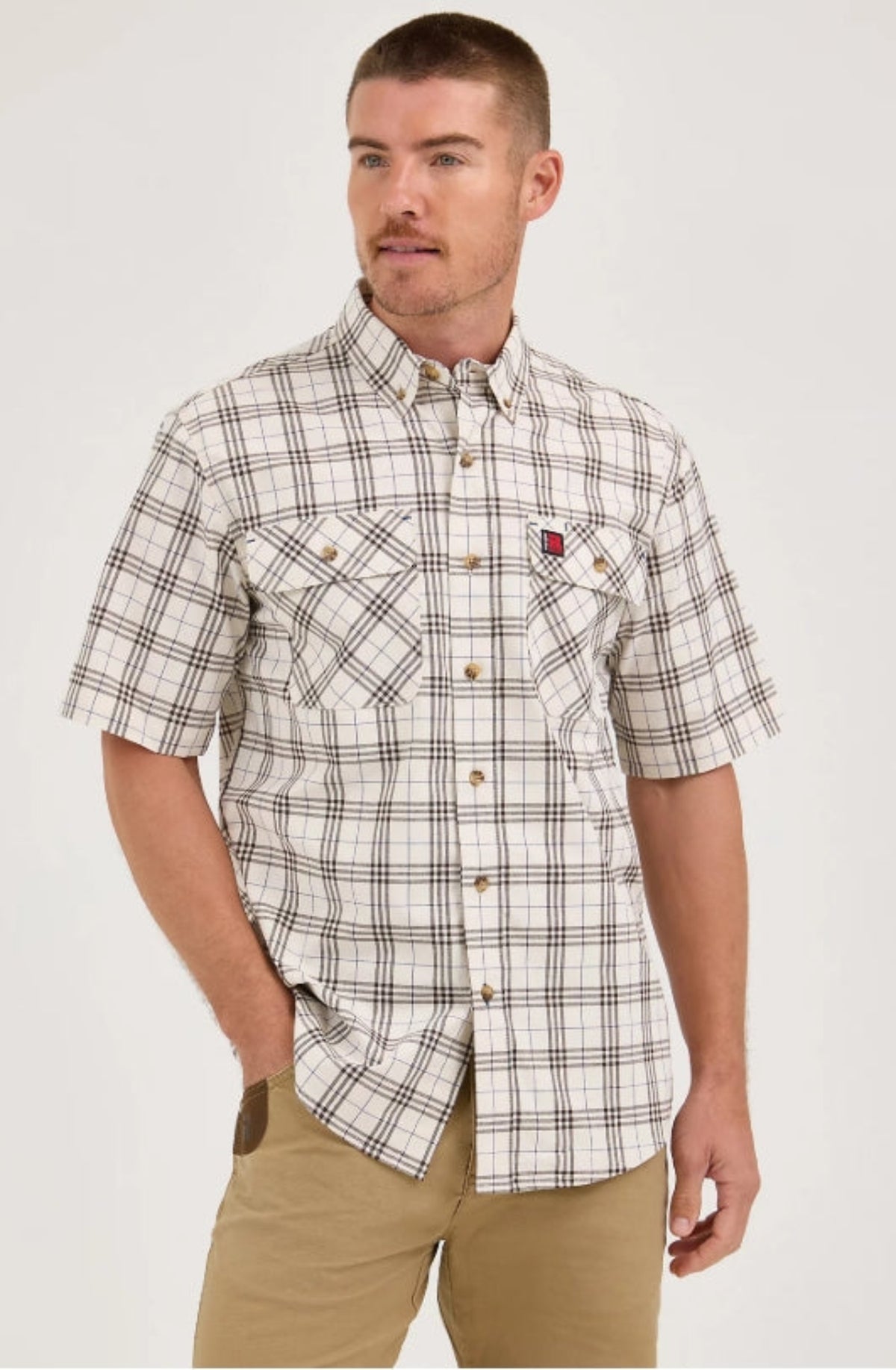 Wrangler RIGGS Men&#39;s Workwear Foreman Button-Down Short Sleeve Work Shirt - Work World - Workwear, Work Boots, Safety Gear