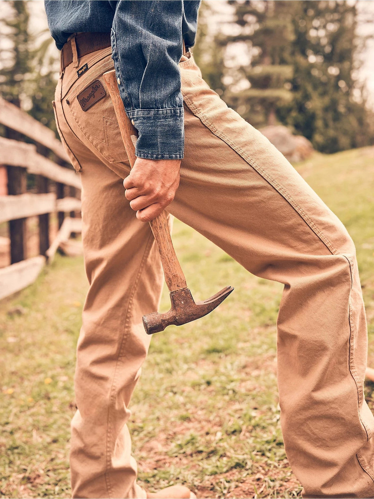 Wrangler Men's Tough Comfort Cowboy Cut® Regular Fit Canvas Jean Pants Wrangler