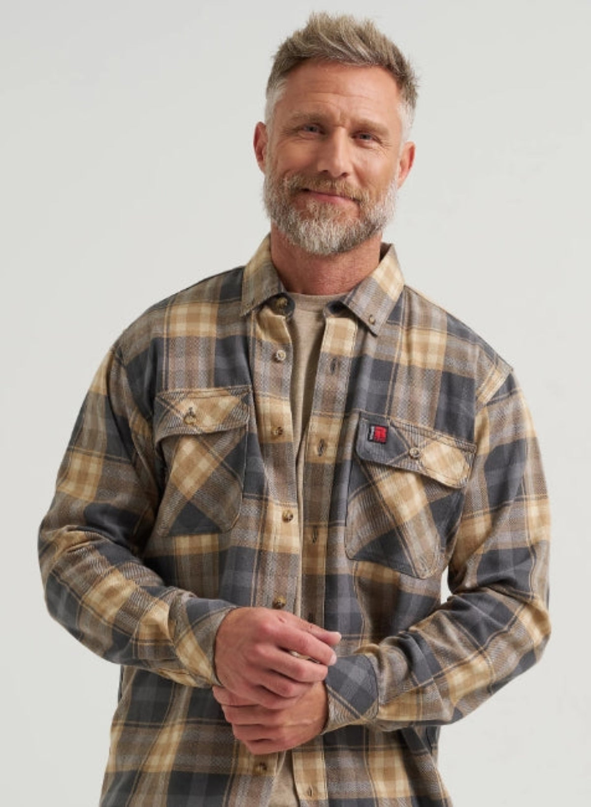 Wrangler RIGGS Men&#39;s Foreman Flannel Plaid Button-Up Long Sleeve Work Shirt - Work World - Workwear, Work Boots, Safety Gear