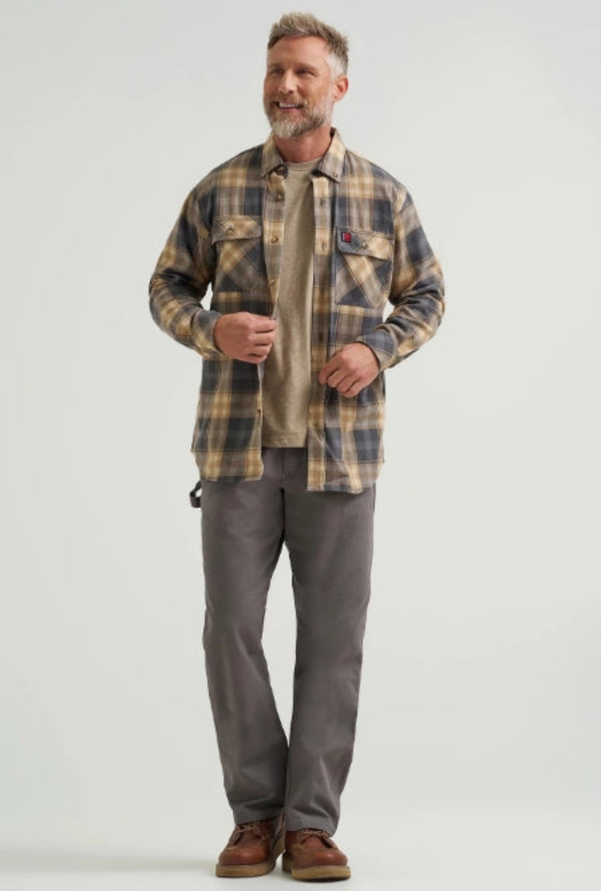 Wrangler RIGGS Men&#39;s Foreman Flannel Plaid Button-Up Long Sleeve Work Shirt - Work World - Workwear, Work Boots, Safety Gear