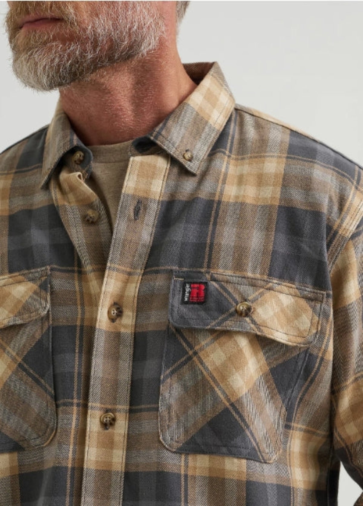 Wrangler RIGGS Men&#39;s Foreman Flannel Plaid Button-Up Long Sleeve Work Shirt - Work World - Workwear, Work Boots, Safety Gear