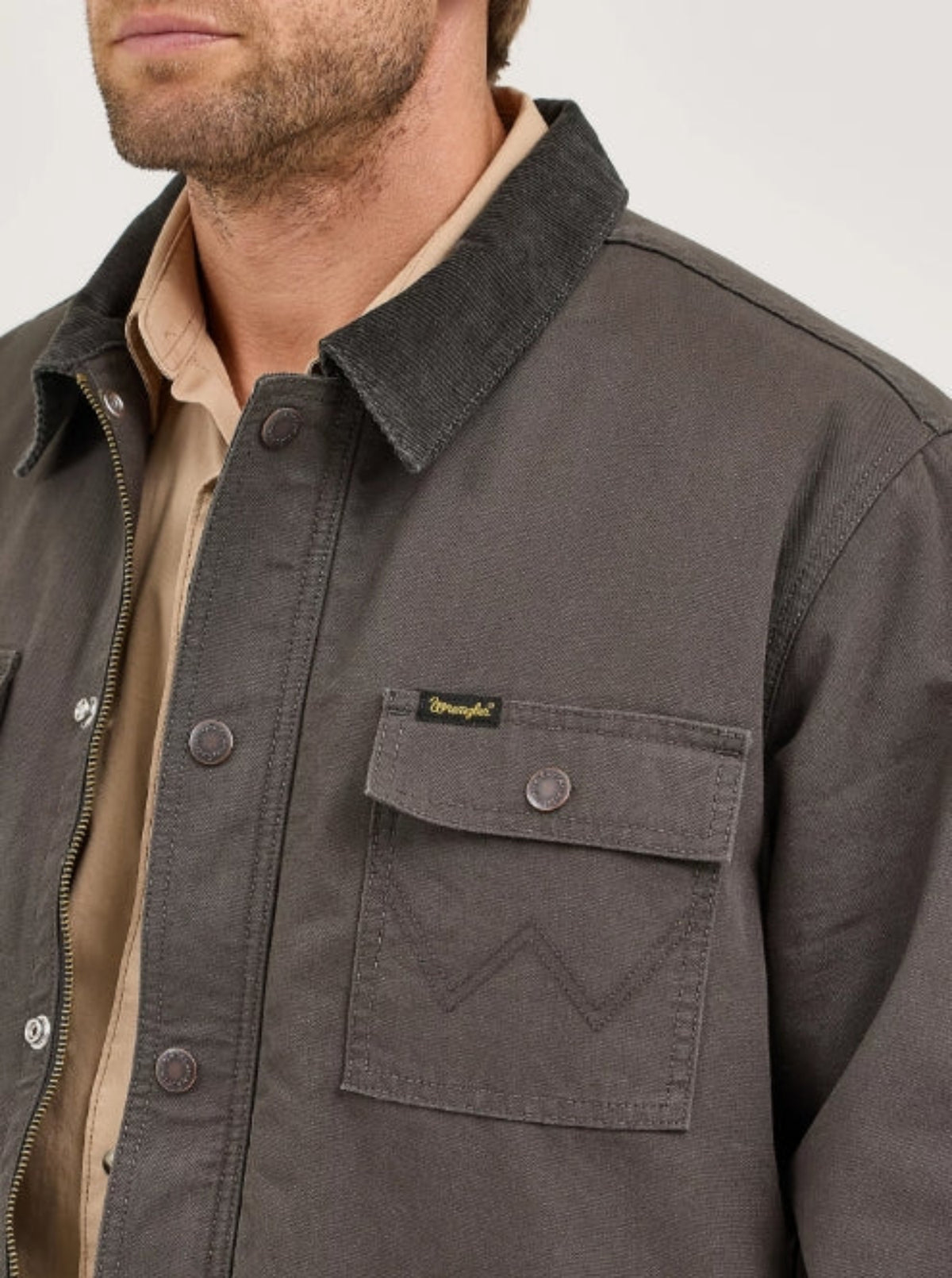Wrangler Men&#39;s Quilted Flannel Lined Zip-Up Barn Coat - Work World - Workwear, Work Boots, Safety Gear