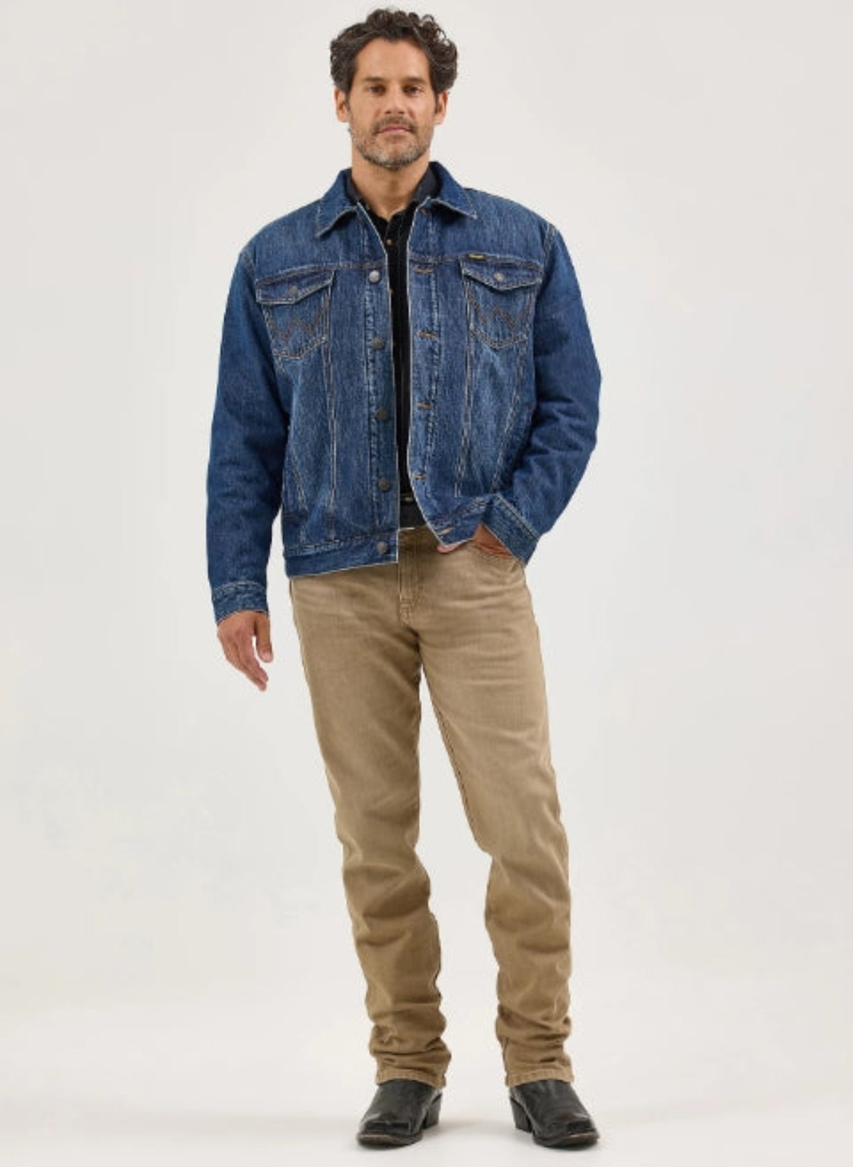 Wrangler Men&#39;s Retro® Sherpa Lined Button Denim Jacket - Work World - Workwear, Work Boots, Safety Gear