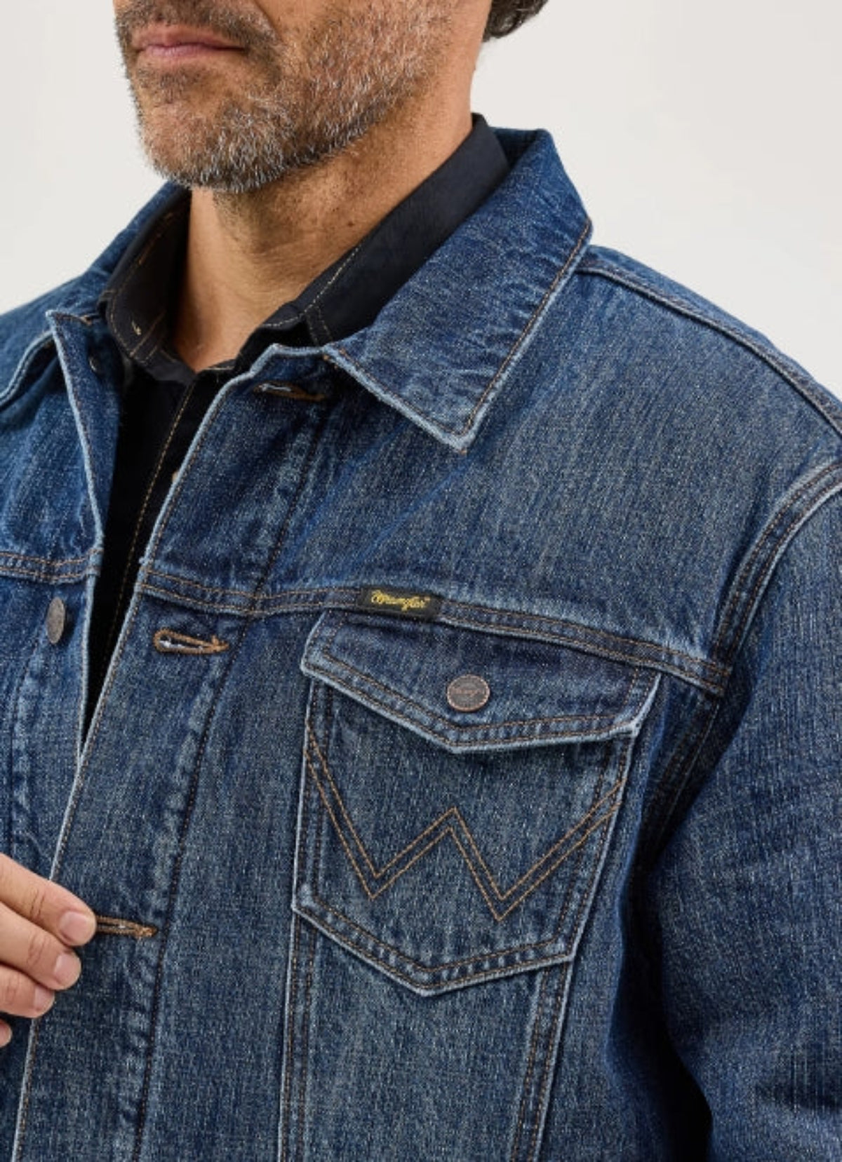 Wrangler Men&#39;s Retro® Sherpa Lined Button Denim Jacket - Work World - Workwear, Work Boots, Safety Gear