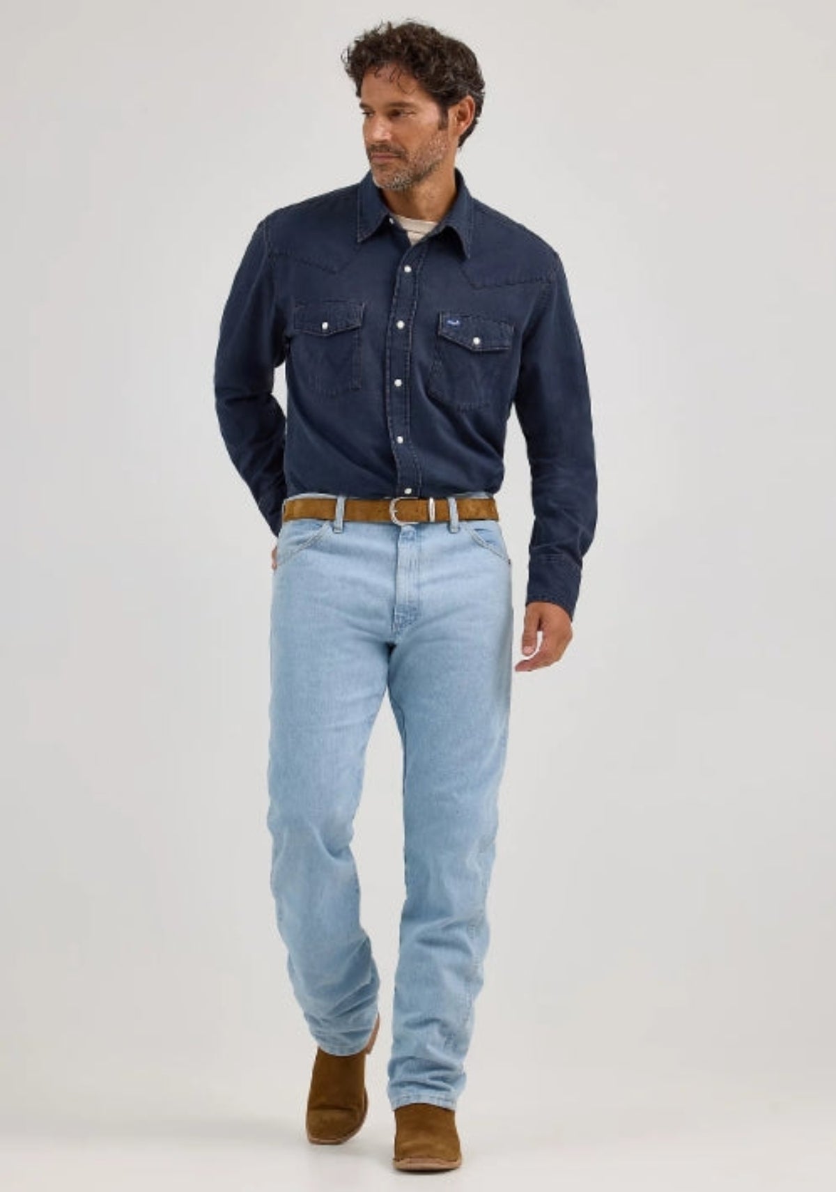 Wrangler Men's Vintage Inspired Cotton Button-Up Long Sleeve Work Shirt Work Shirts Wrangler