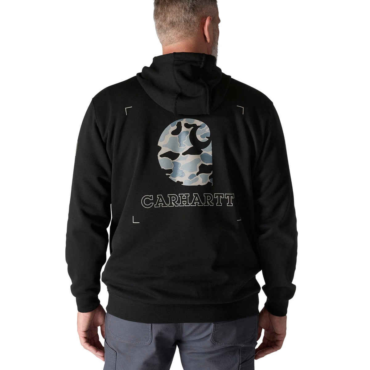 Carhartt Men's Loose Fit Midweight Camo Graphic Sweatshirt Sweatshirts & Hoodies Carhartt Black 2XL Reg