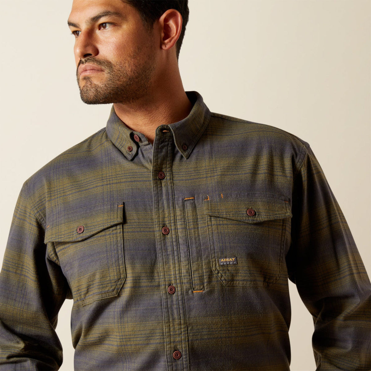 Ariat Men's Rebar™ Flannel DuraStretch Long Sleeve Work Shirt Work Shirts Ariat