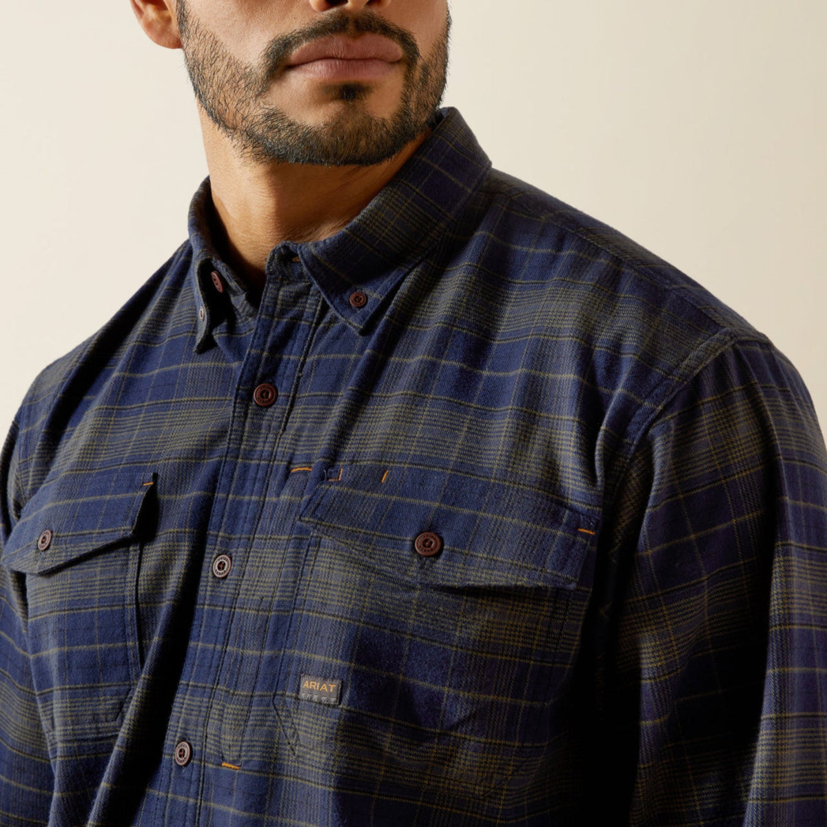 Ariat Men's Rebar™ Flannel DuraStretch Long Sleeve Work Shirt Work Shirts Ariat