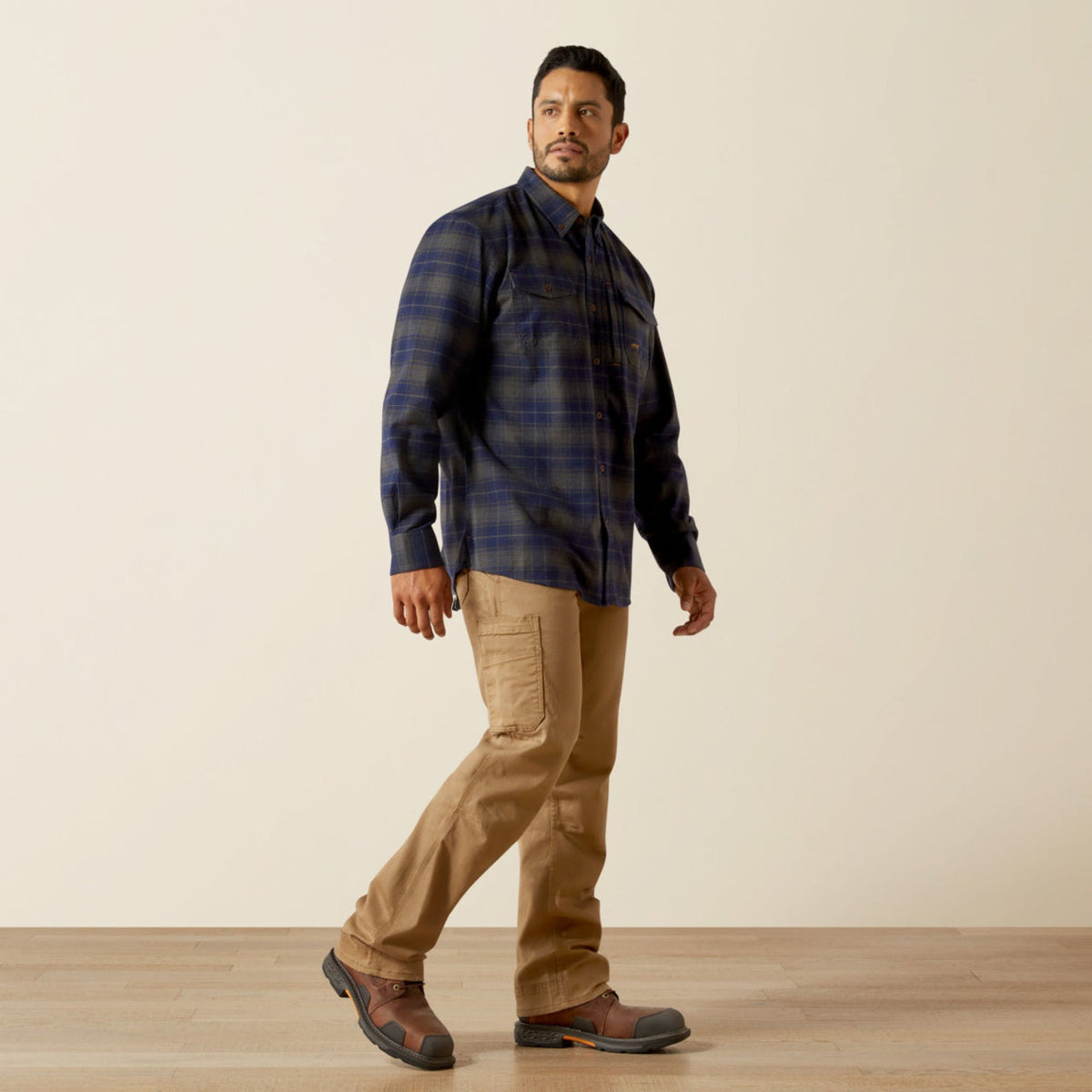 Ariat Men's Rebar™ Flannel DuraStretch Long Sleeve Work Shirt Work Shirts Ariat