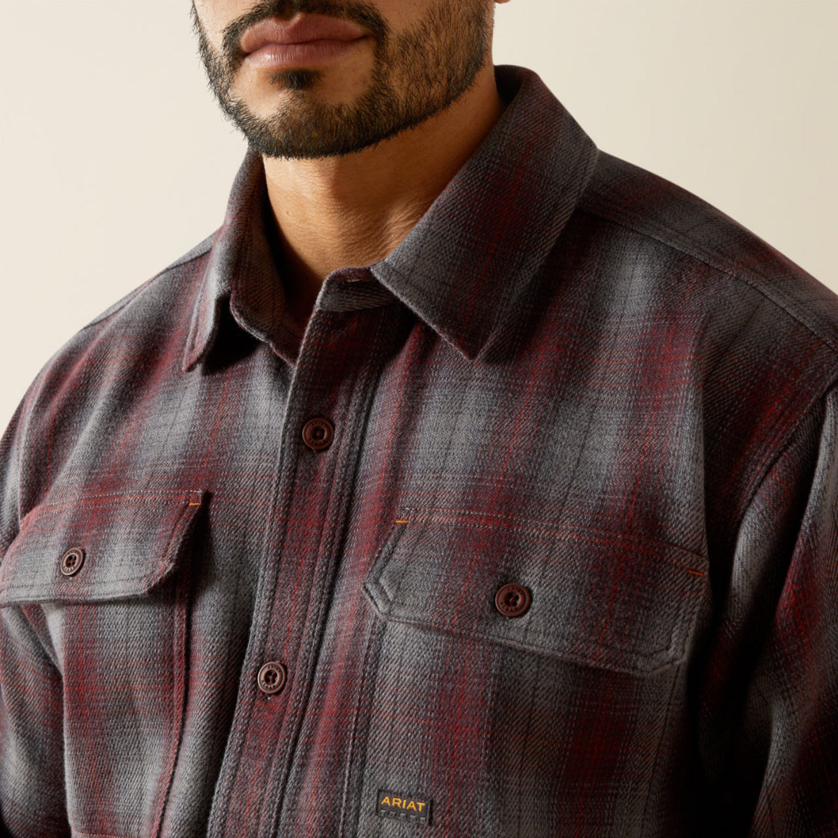Ariat Men's Rebar Heavy Long Sleeve Flannel Work Shirt Work Shirts Ariat