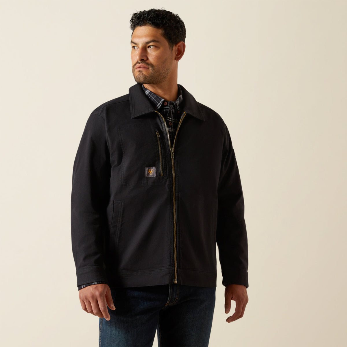 Ariat Men's Rebar Made Tough Canvas Shop Jacket Jackets & Coats Ariat Black 2XL Reg