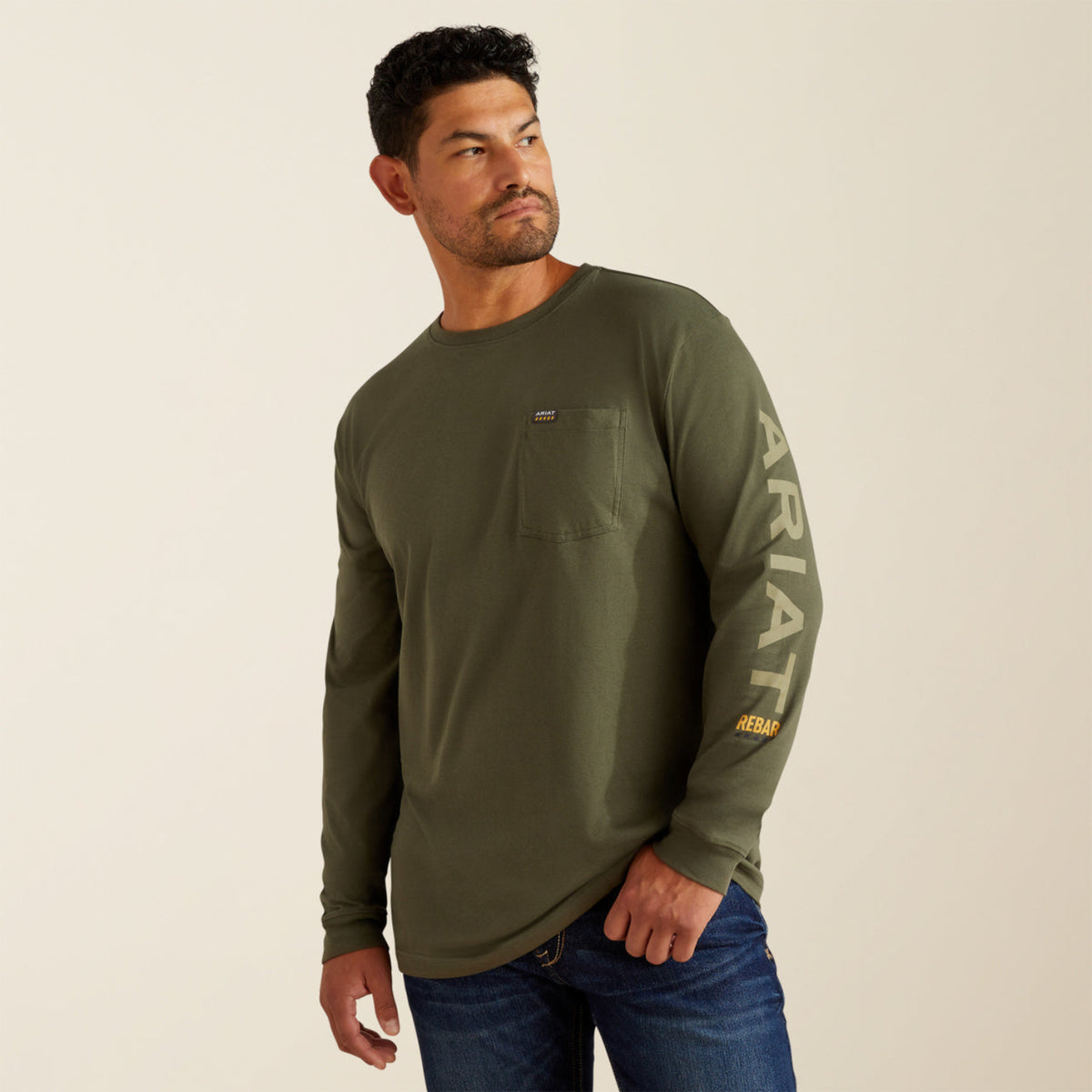 Ariat Men&#39;s Rebar Cotton Strong Graphic Long Sleeve T-Shirt - Work World - Workwear, Work Boots, Safety Gear