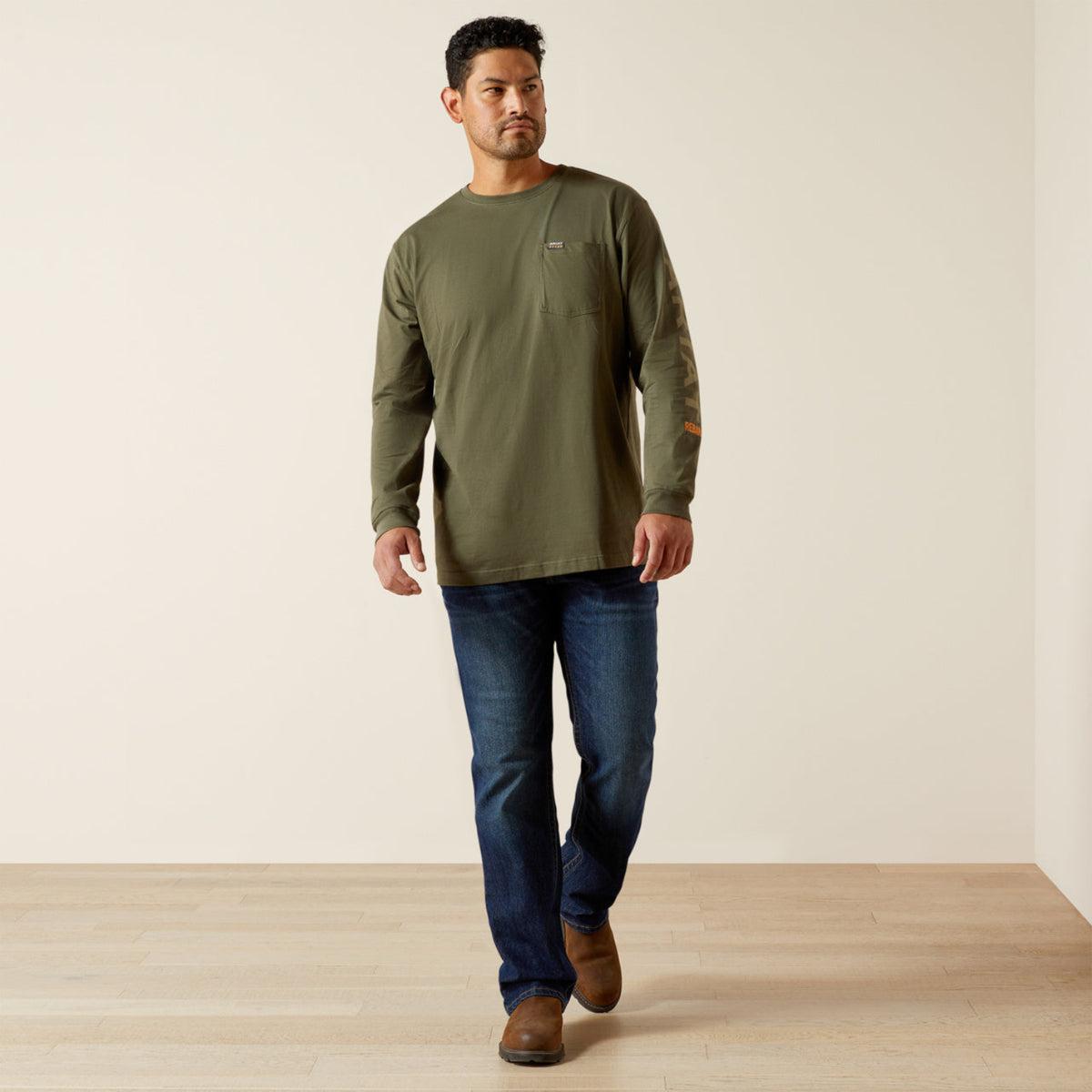 Ariat Men&#39;s Rebar Cotton Strong Graphic Long Sleeve T-Shirt - Work World - Workwear, Work Boots, Safety Gear
