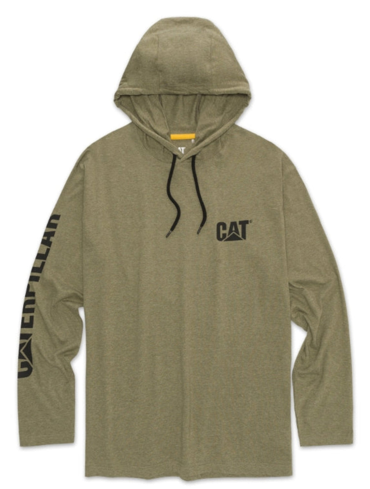 CAT Men's UPF 50 Hooded Long Sleeve T-Shirt Long Sleeve T-Shirts CAT Marshland Heather 2XL Reg