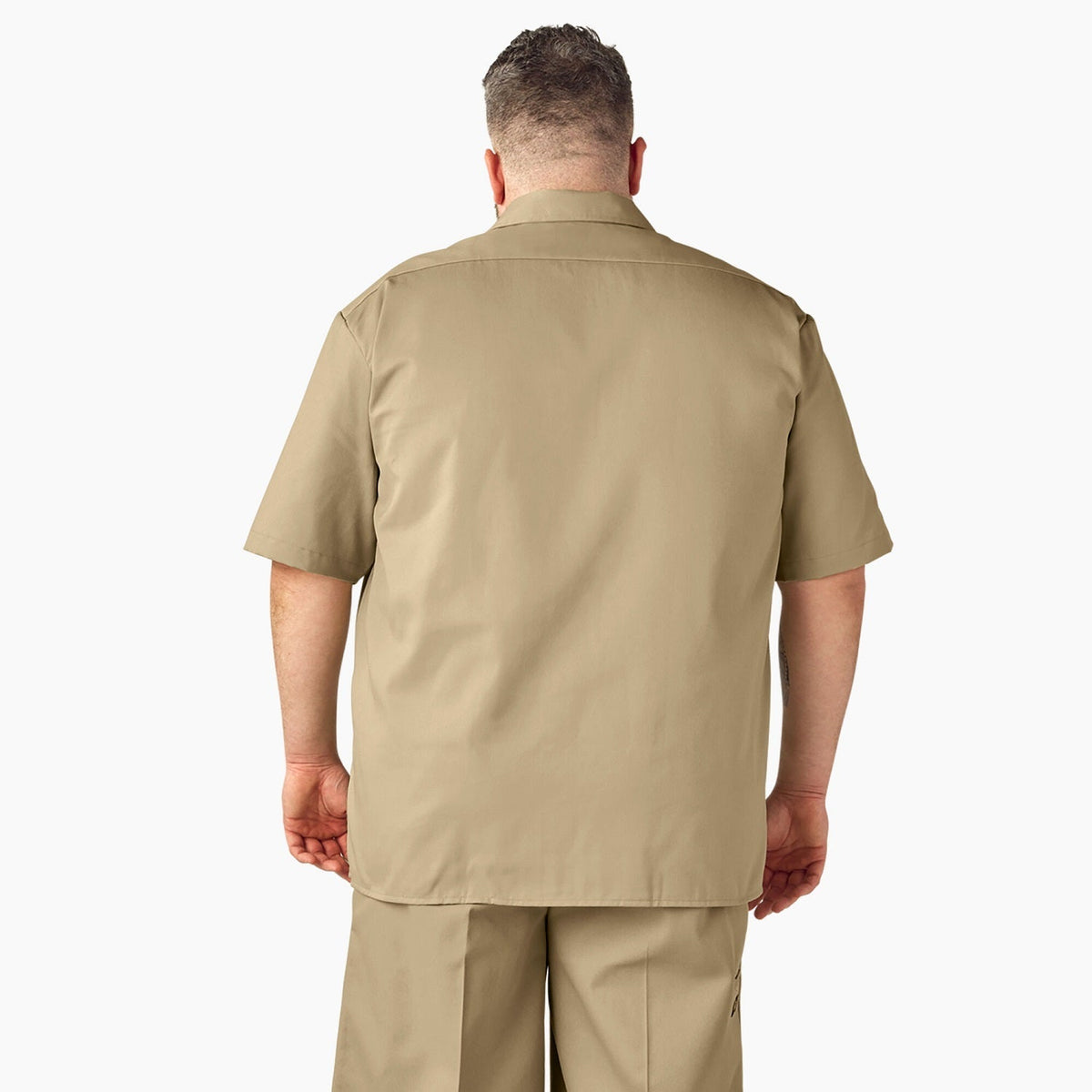 Dickies Men's Short Sleeve Work Shirt_Khaki - KO, pfas - Work World - Workwear, Work Boots, Safety Gear