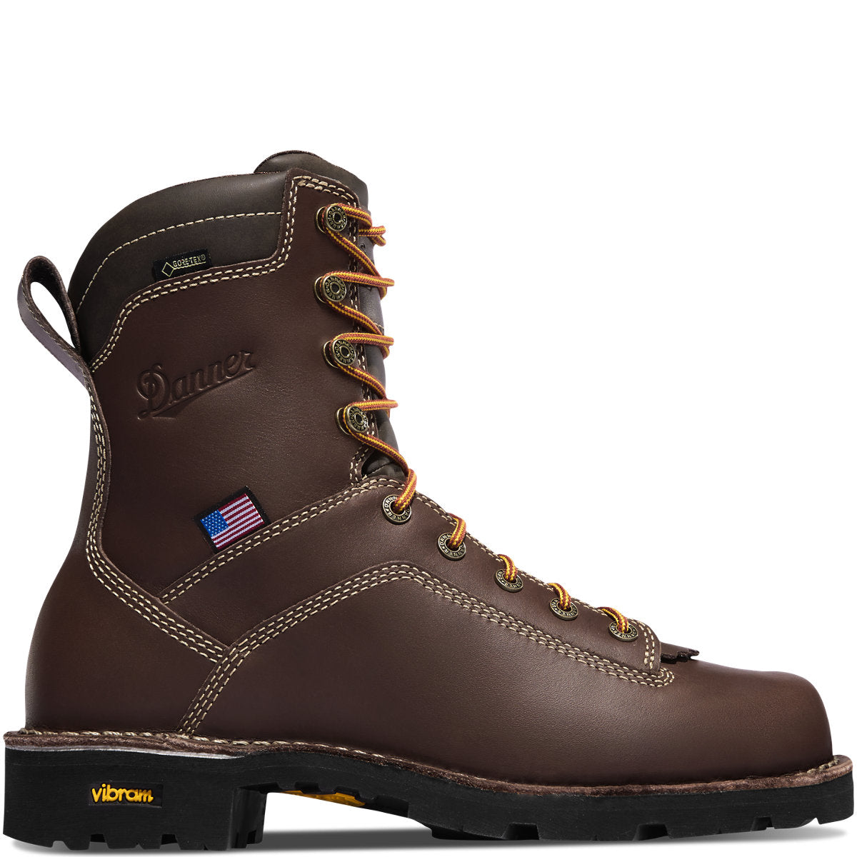 Danner Mens Quarry USA 8" WP Work Boots Danner Dark Brown 11 D
