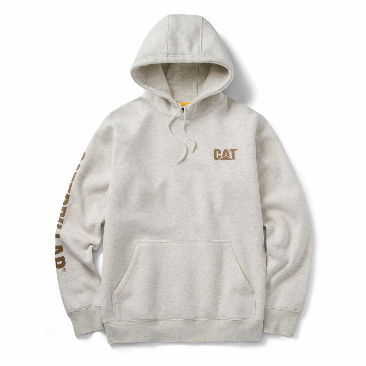 CAT Men's Banner Logo Hooded Sweatshirt Sweatshirts & Hoodies CAT Cream Heather 2XL Reg
