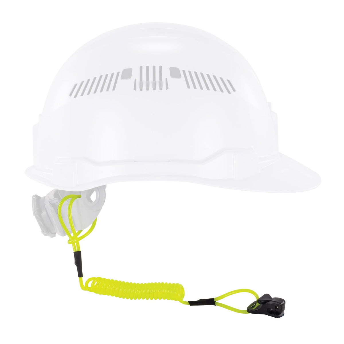 Ergodyne Coiled Hard Hat Lanyard Hard Hats & Accessories Ergodyne Black OS