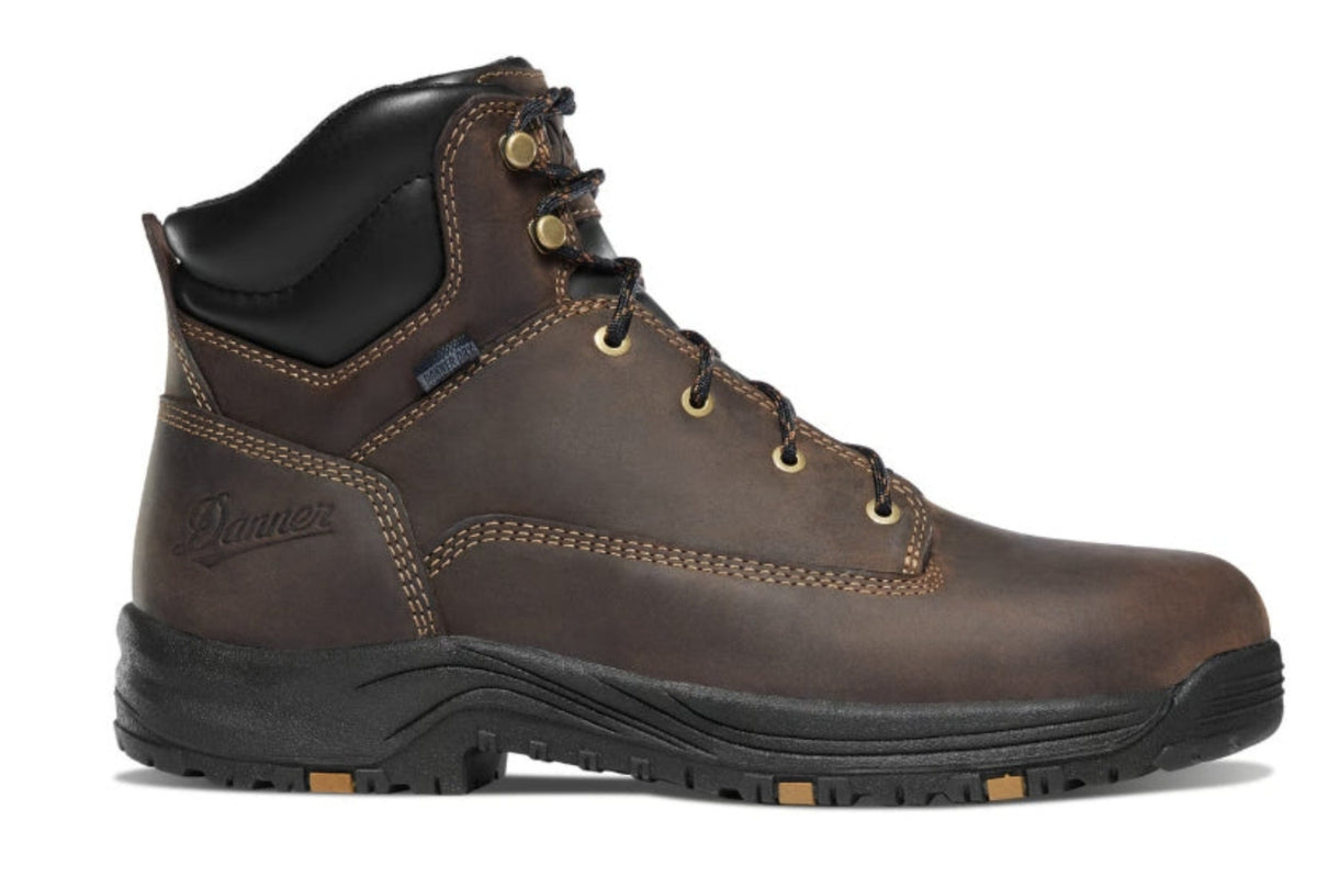 Danner Men's Caliper 6" Waterproof Aluminum Toe Work Boot Work Boots Danner Brown 10 2E