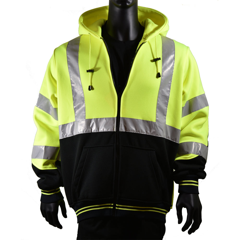 2W International Men&#39;s Class 3 Hi-Vis Zip Front Hoodie - Work World - Workwear, Work Boots, Safety Gear