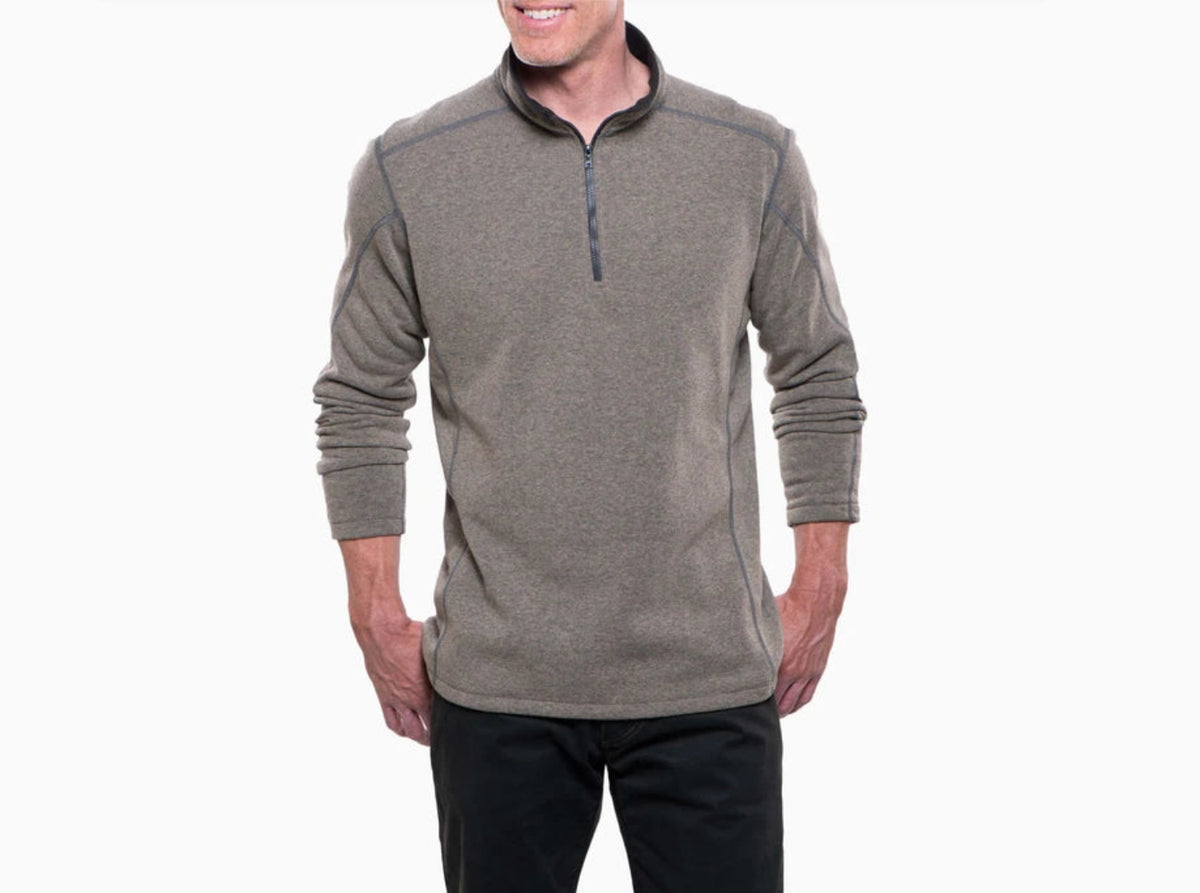 KÜHL Men's REVEL 1/4 Zip Fleece Sweater Sweatshirts & Hoodies KUHL Oatmeal 2XL Reg