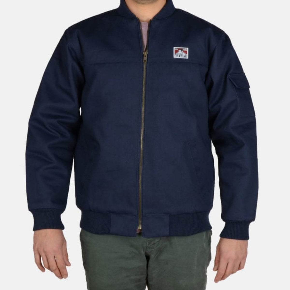 Ben Davis Men's Lined Regular Fit Bomber Jacket Jackets & Coats Ben Davis Navy 2XL Reg