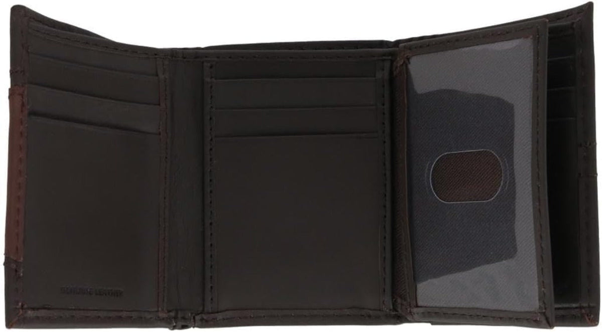 Dickies Leather Logo Patch Trifold Wallet Wallets Dickies