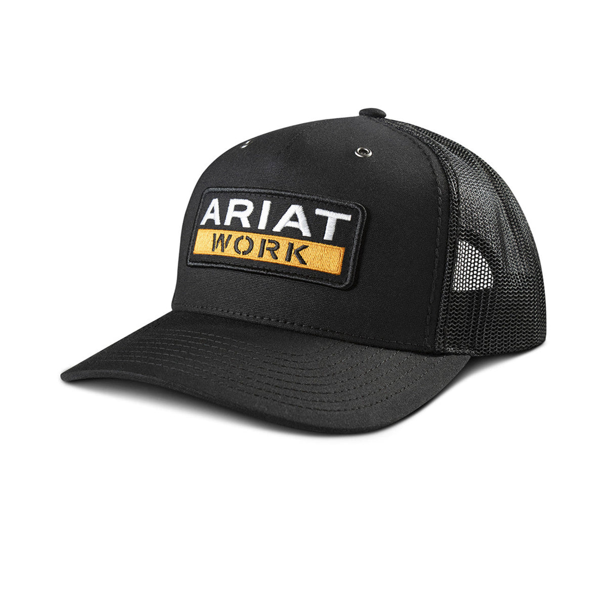Ariat Men's Work Logo Patch Snapback Meshback Cap Hats & Caps Ariat Black OS