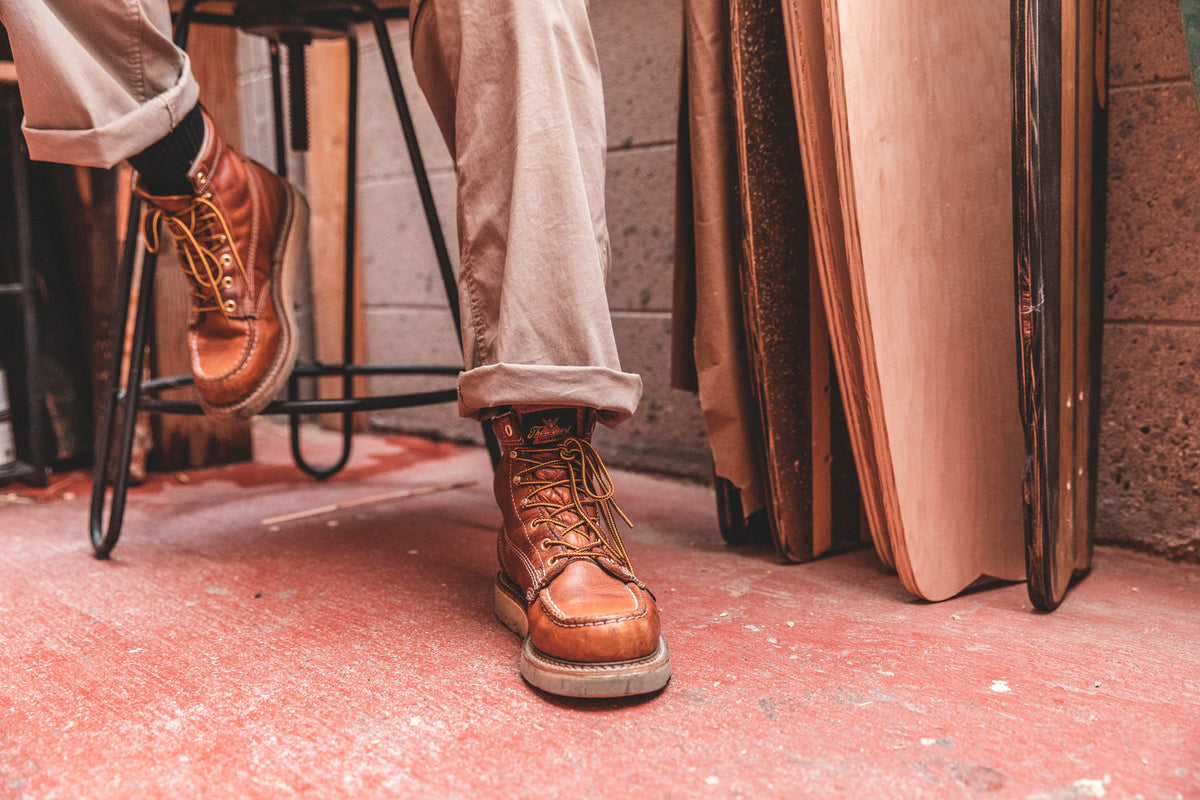 Thorogood Men&#39;s American Heritage MAXWear Wedge™ 6&quot; Soft Toe Work Boot_Tobacco - Work World - Workwear, Work Boots, Safety Gear