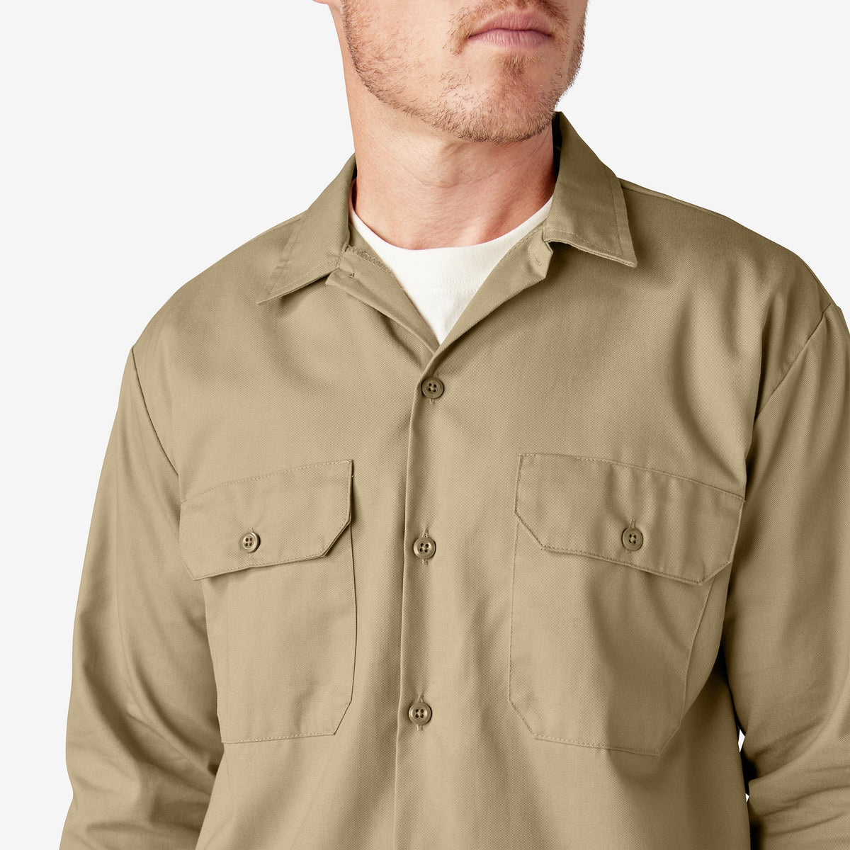 Dickies Men&#39;s Long Sleeve Button-Down Work Shirt - Work World - Workwear, Work Boots, Safety Gear