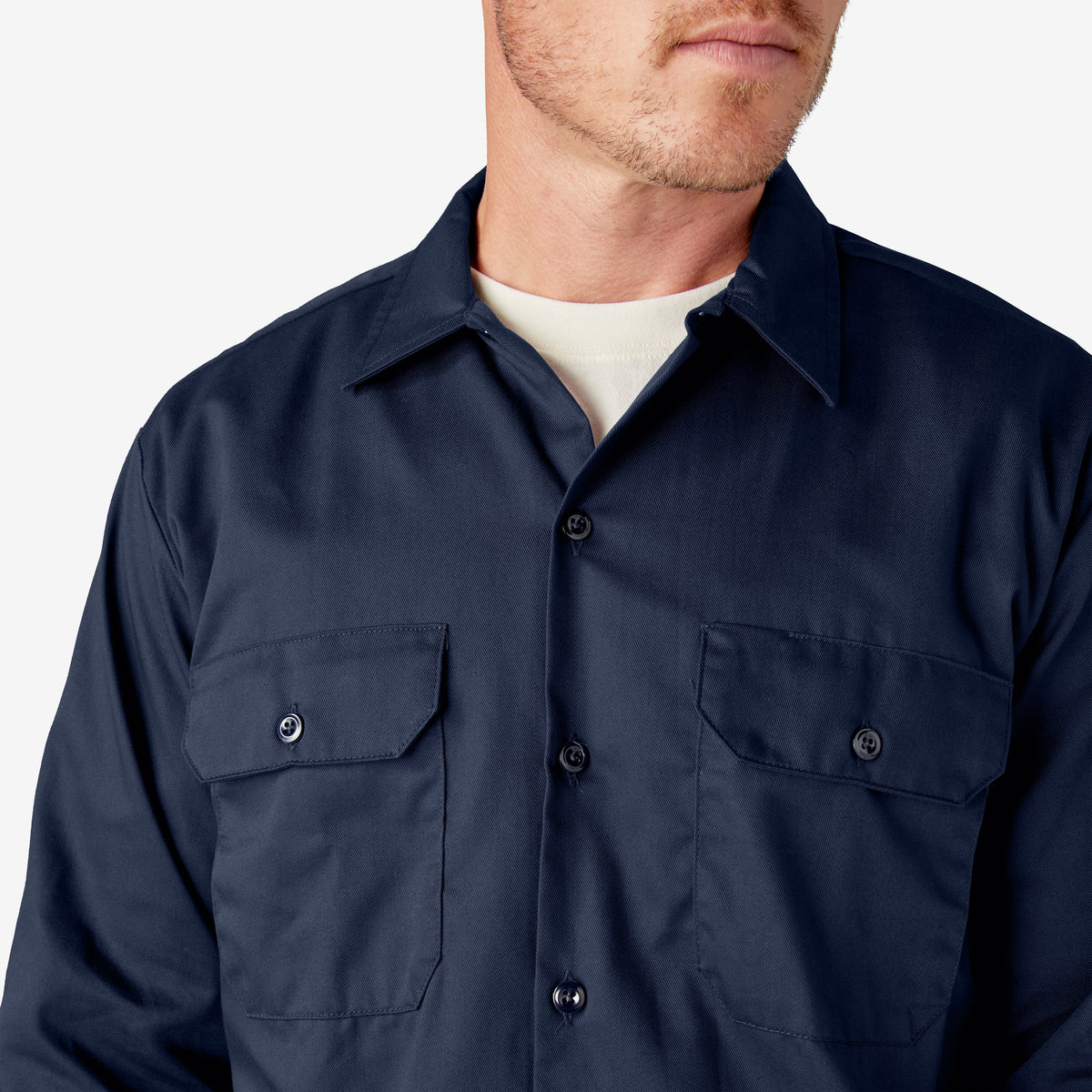 Dickies Men&#39;s Long Sleeve Button-Down Work Shirt - Work World - Workwear, Work Boots, Safety Gear