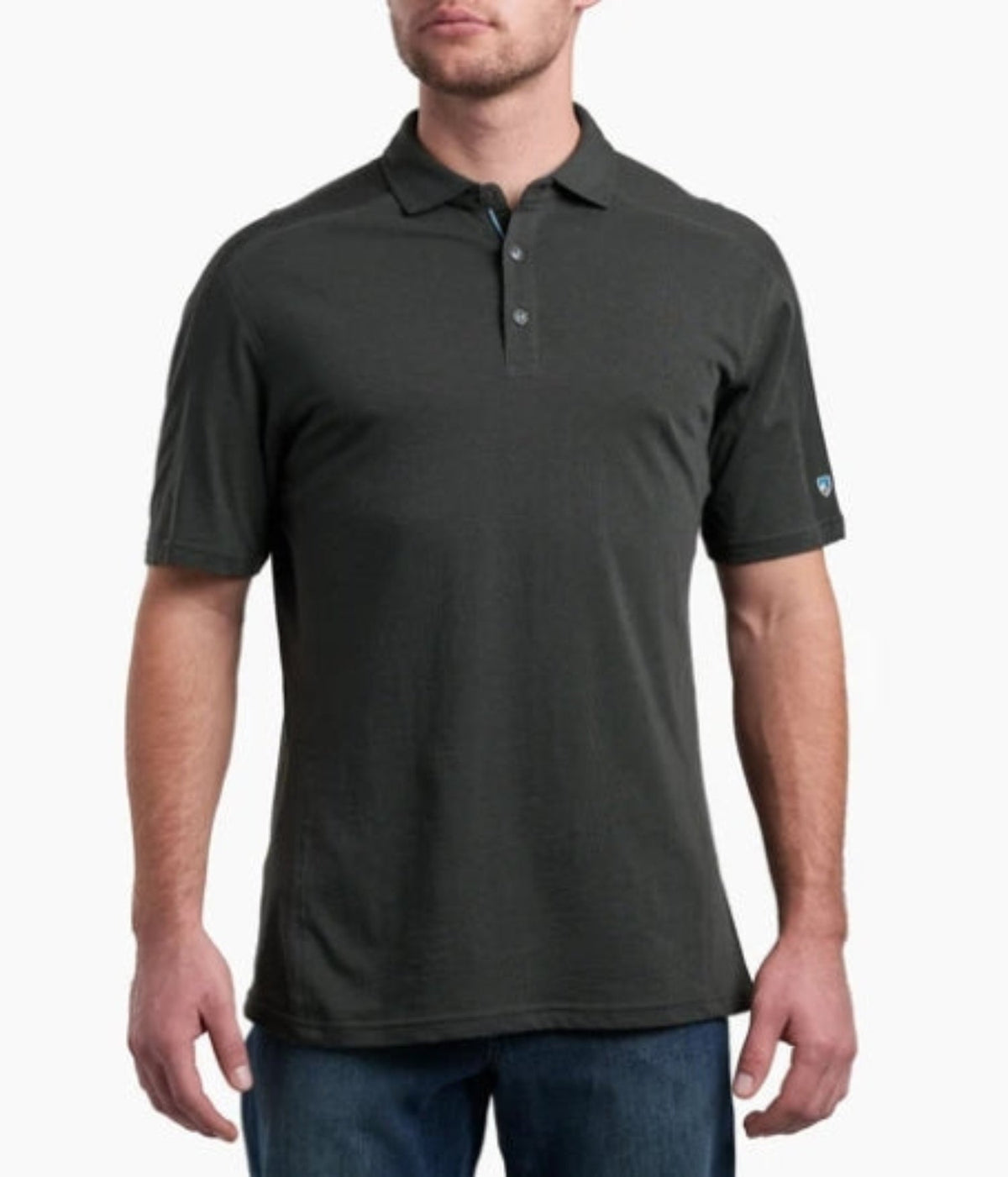 KÜHL Men's Brazen KuHLdry UPF50 Short Sleeve Polo Shirt T-Shirts KUHL Carbon 2XL Reg