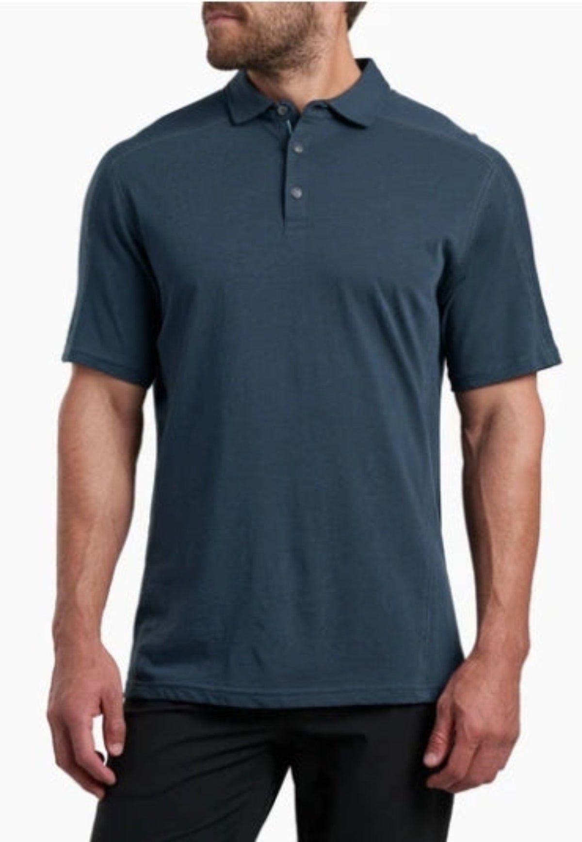 KÜHL Men's Brazen KuHLdry UPF50 Short Sleeve Polo Shirt T-Shirts KUHL Pirate Blue 2XL Reg
