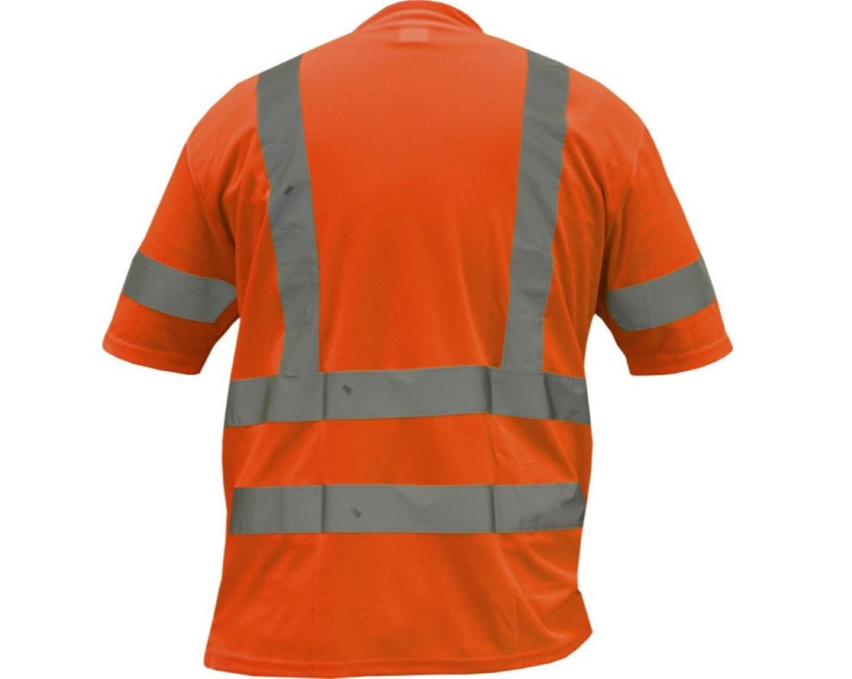 Majestic Men&#39;s Hi-Vis Short Sleeve Shirt - Work World - Workwear, Work Boots, Safety Gear