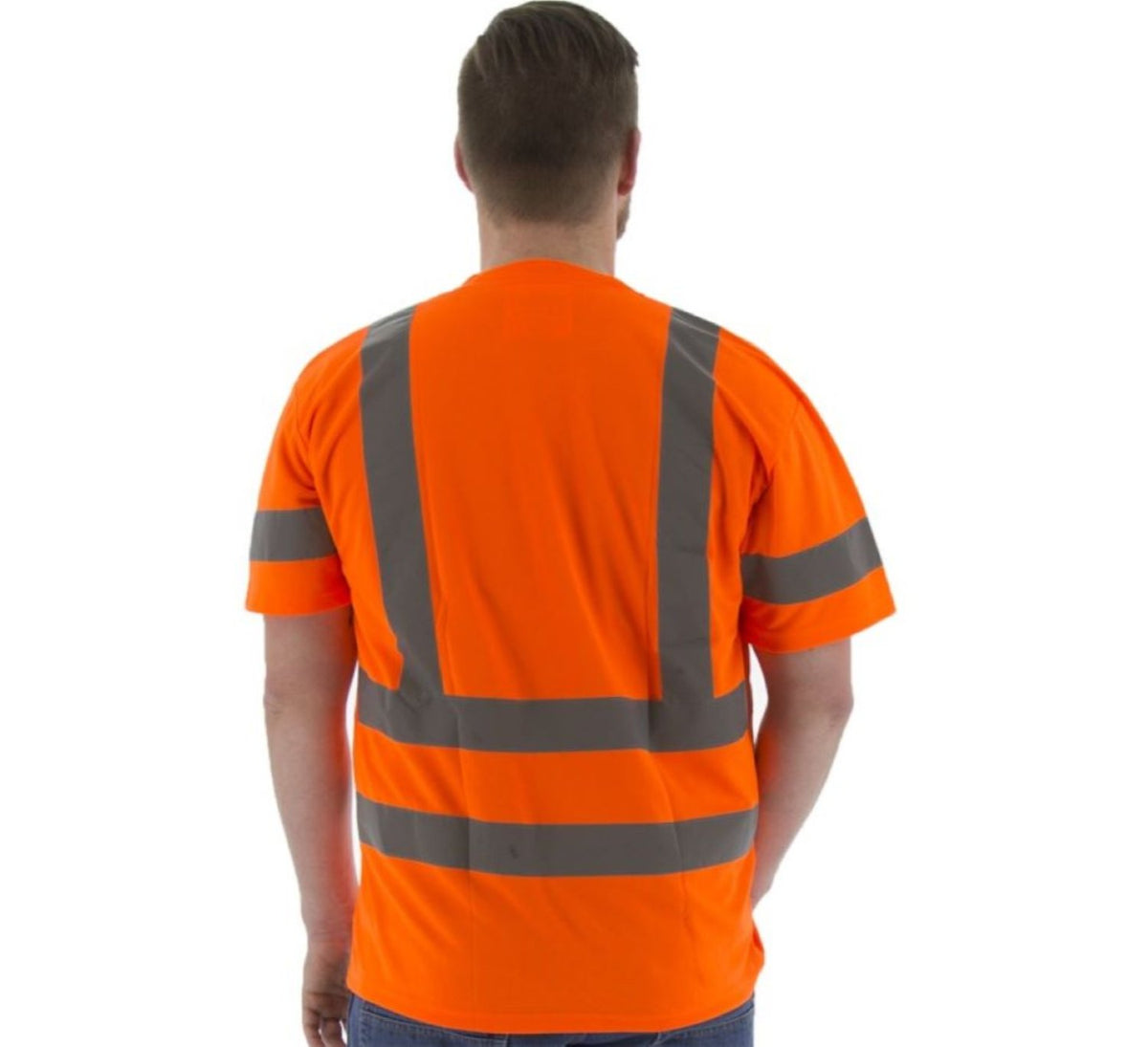 Majestic Men&#39;s Hi-Vis Short Sleeve Shirt - Work World - Workwear, Work Boots, Safety Gear